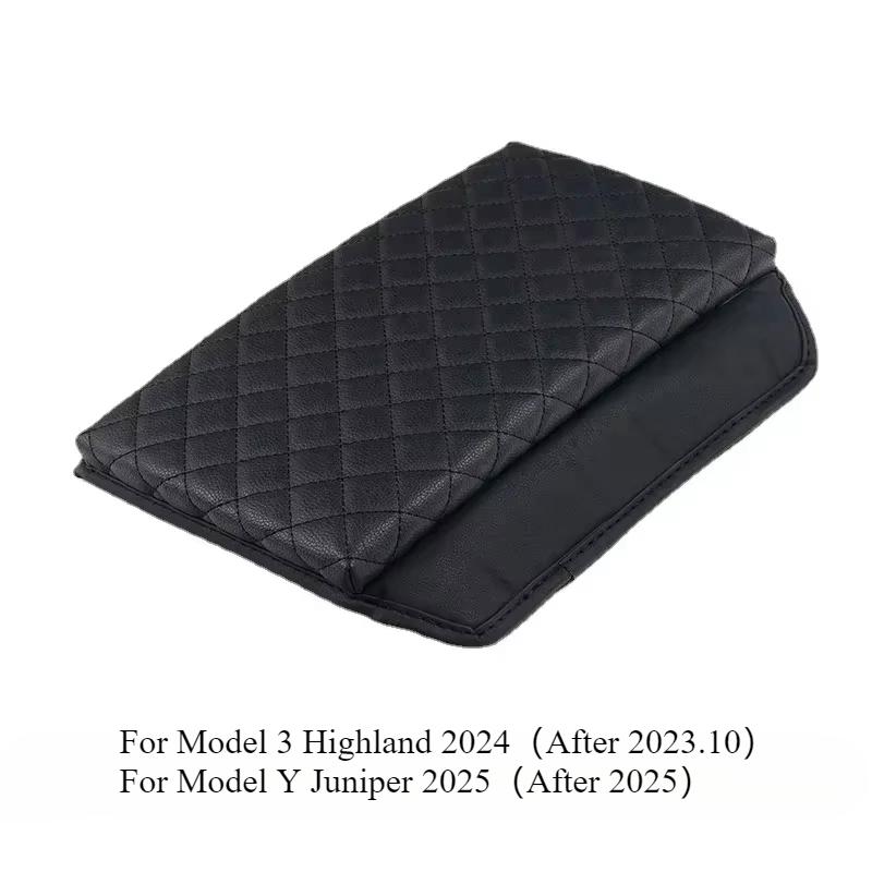 For Tesla Model 3 Model Y Juniper 2025 Central Console Armrest Cover TPE Wear-Resistant Armrest Box Protector Car Accessories