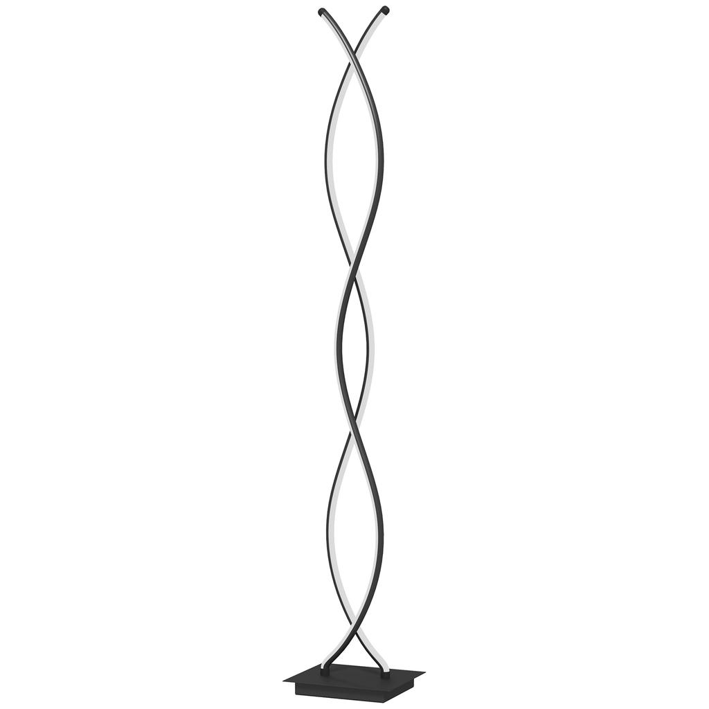 LED Floor Lamp Dimmable 144 cm Standing Lamp with Foot Switch Black