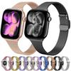 Тонкий миланский ремешок для Apple Watch Band 11 10 9 8 7 46мм 42мм 45мм 41мм Ultra 3/2 49мм Металлический браслет iWatch 6 5 4 SE 44мм 40мм