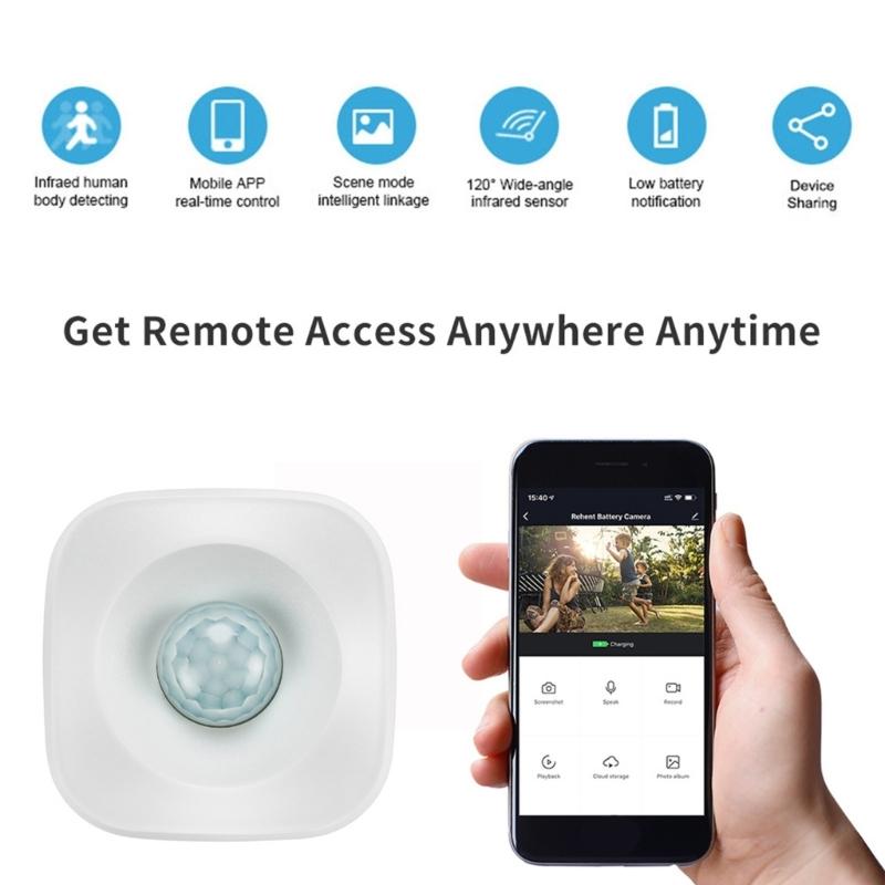 Intelligent WiFi Integrated PIR Motion Detection Sensors For Remote Surveillances Office Home Use Garage Store Security