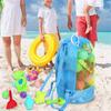 Mesh Swimming Bag For Children Portable Beach Bag Foldable Beach Toys Basket Storage Bag Kids Outdoor Children Swimming Dry Sack