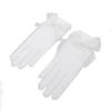 Women Bridal Elegant Wedding Short Gloves Mesh Satin Beaded Pearl Gloves Evening Dress Accessories