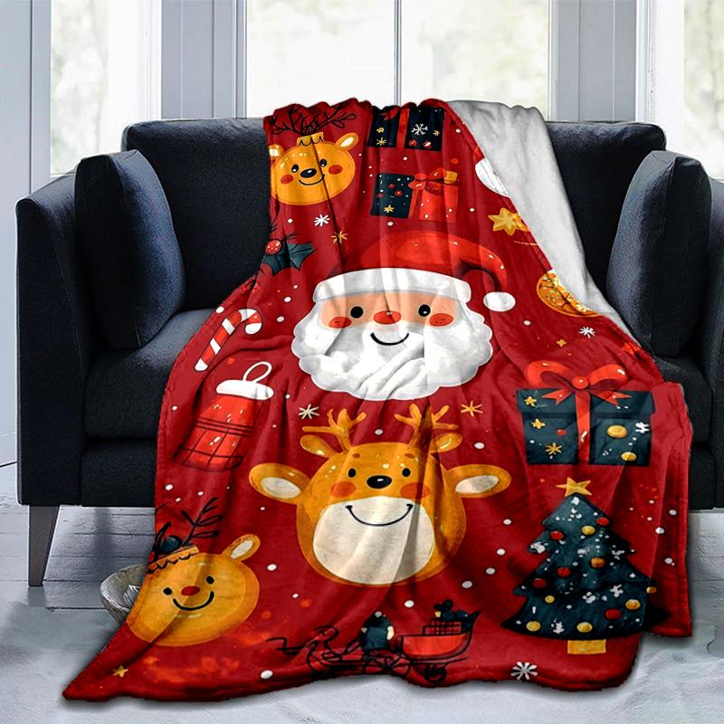 1Pc Christmas Holiday Elements Blanket Soft And Comfortable Casual Warm Camping Travel Christmas Halloween Gift M921265