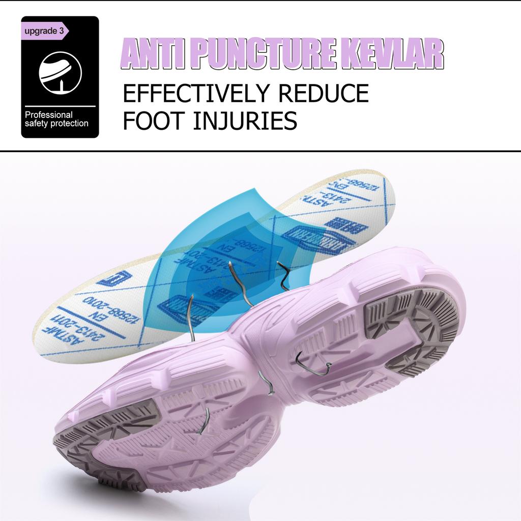 Летняя нескользящая защитная обувь для женщин черная рабочая обувь со стальным носком женские рабочие ботинки легкие удобные защитные кроссовки
