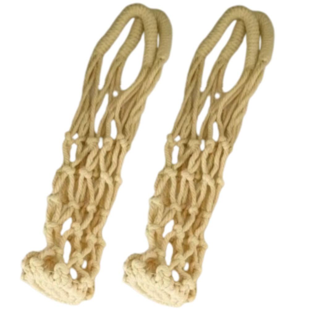 2Pcs Woven Water Bottle Bags Hollow Out Water Cup Mesh Bag Crochet Cup Holder  For Outdoor Carrying