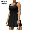 Женское спортивное платье Charmleaks, теннисная юбка, шорты, юбка для фитнеса, гольфа с карманом