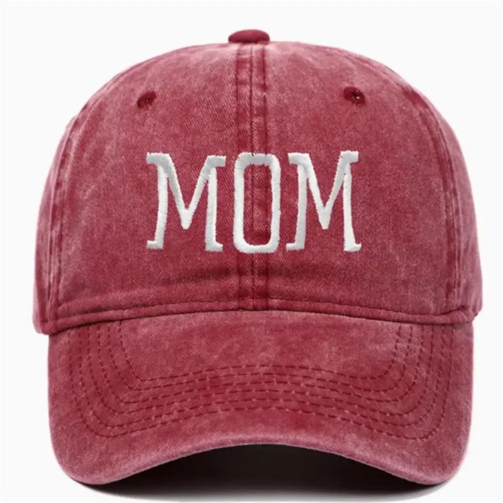 Outdoor Sports Visors DAD MOM Embroidery Baseball Caps Vintage Adjustable Distressed Faded Cap Hiphop Baseball Hats