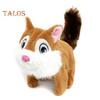 Electric Plush Squirrel Toy Interactive Jumping Movable Tail Squirrel Toy Toddlers Educational Baby Tummy Time Crawling Stuffed Animal Toy