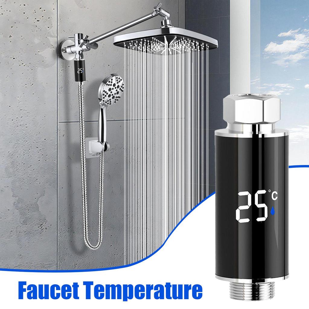 Термометр для душевой лейки Водонепроницаемый Светодиодный цифровой дисплей Измеритель температуры воды Индикатор с цветовой кодировкой Умный измеритель температуры