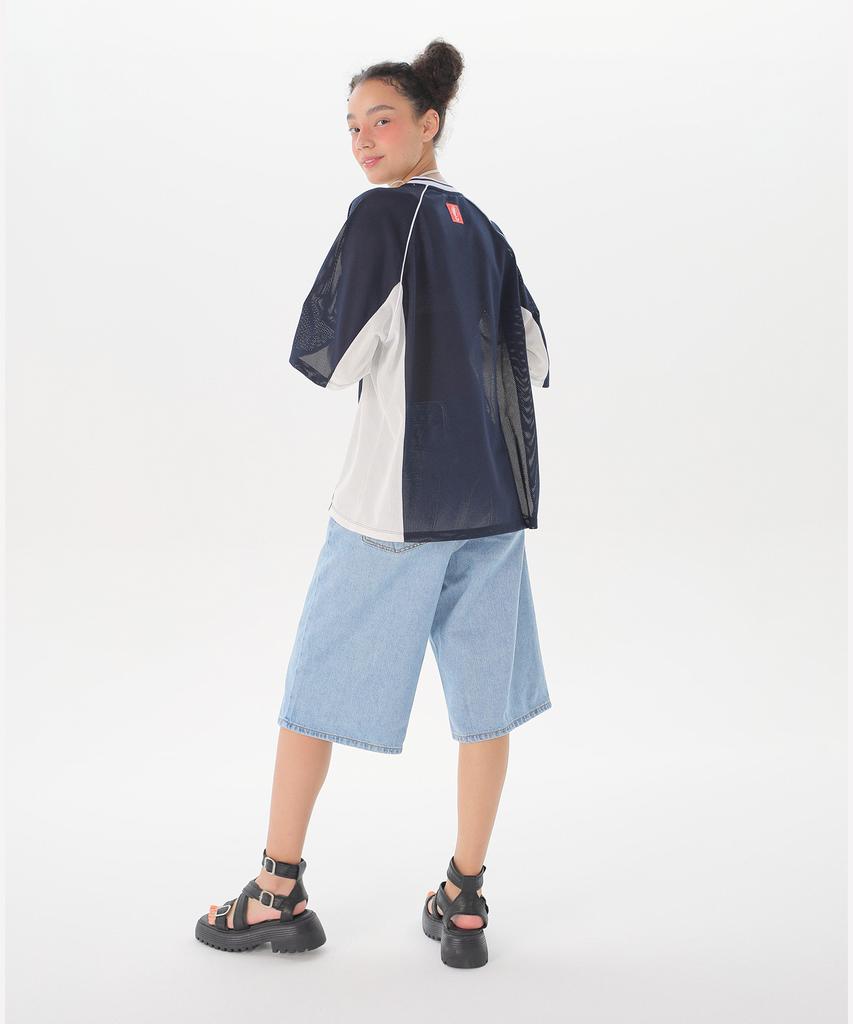 JUNEJUNE SPACE Прямые футболки из коллекции Uniform_Темно-синий