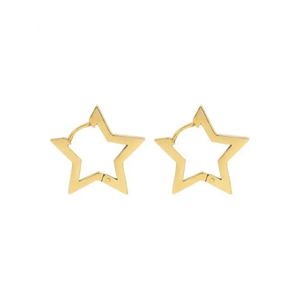 Alloy Mini Star Earrings Gold/Silver Five Pointed Star Earrings New Minimalist Earrings  Women