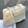 Retro Genuine Leather Makeup Bag Large Capacity Commuting Handheld Armpit Bag Single Shoulder Crossbody Bag Women's Leather Handbag