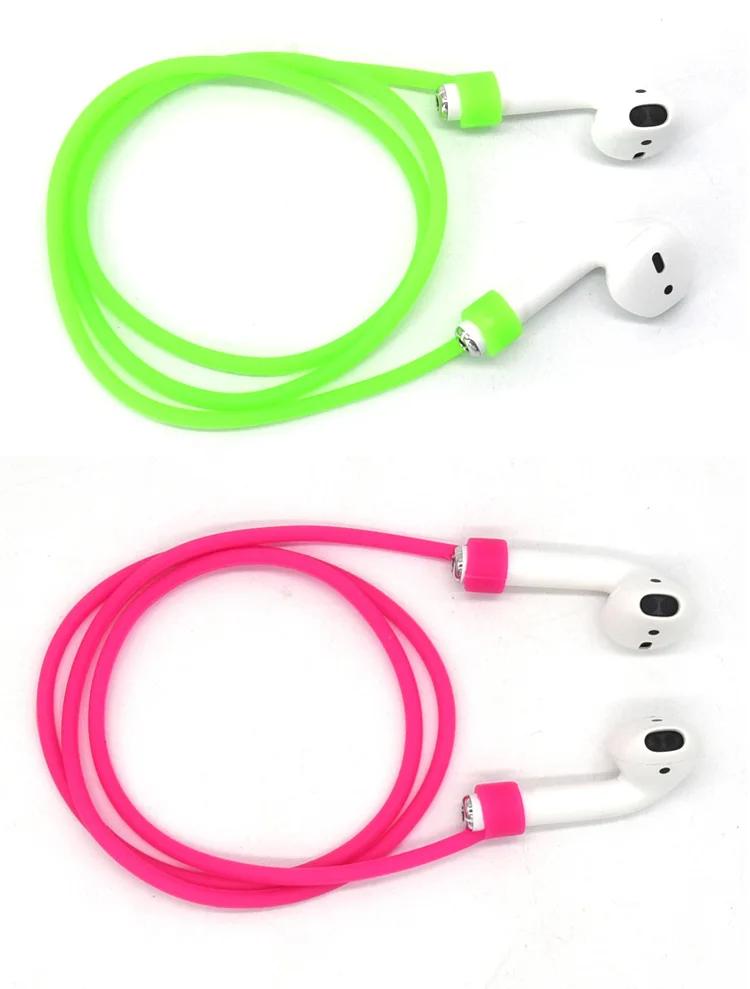 Earphone Strap for AirPods Wireless Headset Loop String Rope Anti-Lost Silicone Cable for Wireless Earphone Random Color