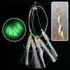 5 In 1 Luminous Sabiki Soft Fishing Lure Hook 1/0# 1# 2# 3# 4# Fishing String Hook During Dark Night