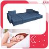 Varius BIG Corner Sofa Bed with Sleeping Containers Family Furniture Navy Blue