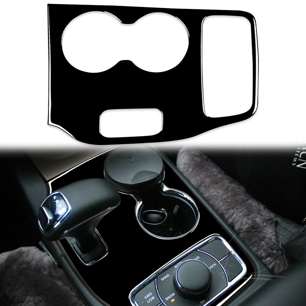 Для Jeep Grand Cherokee 2011-аксессуары для фортепиано, черный пластиковый салон автомобиля, держатель для чашки, накладка на панель, наклейка