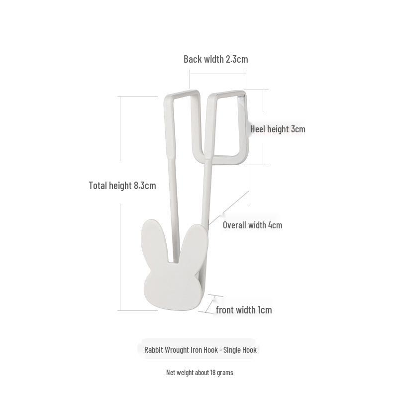 Кованый железный крючок в форме кошки над дверью - Без гвоздей, без клея