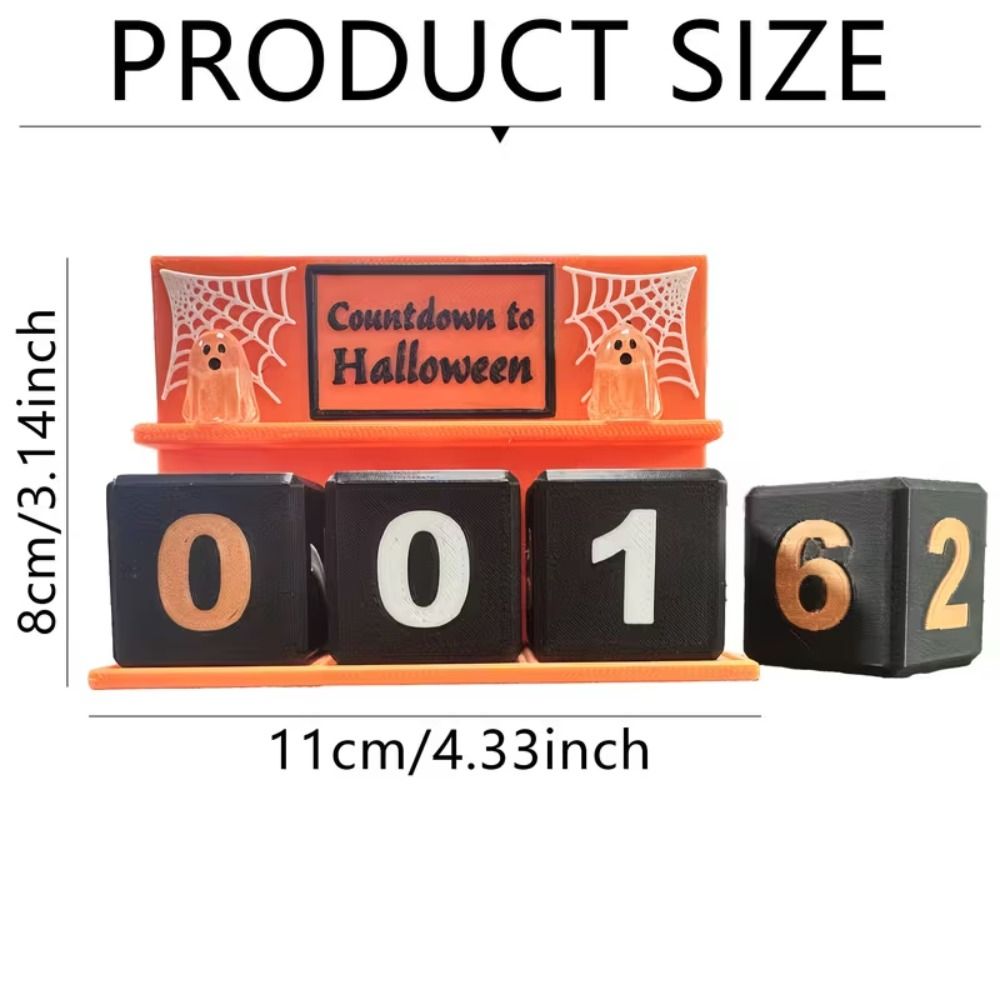 Ornament Desktop Decoration PLA Holiday Decor Crafts Halloween Theme Countdown Calendar Halloween