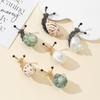 Natural Mother Of Pearl Shell Snail-Shaped Brooch For Elegant Fascinators Women Brooch Jewelry Gift 52x31mm