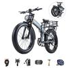 BURCHDA Adult Folding Electric Mountain Bike R5PRO, Lithium Fatbike, Motorcycle, 48V, 20AH, 1500W, 80KM,  26 Inches