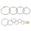 10pcs/lot Plated Album Metal Scrapbook Clips Loose Leaf Binder Keychain Circle Hinged Rings