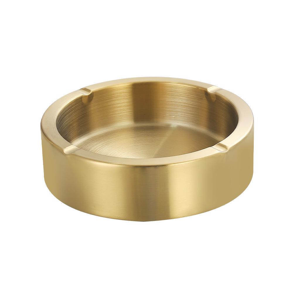 Stainless Steel Dropproof Ashtray with Rolled Edge - Thick, Durable Design for Home, Hotel, Restaurant, Personalized and Creative
