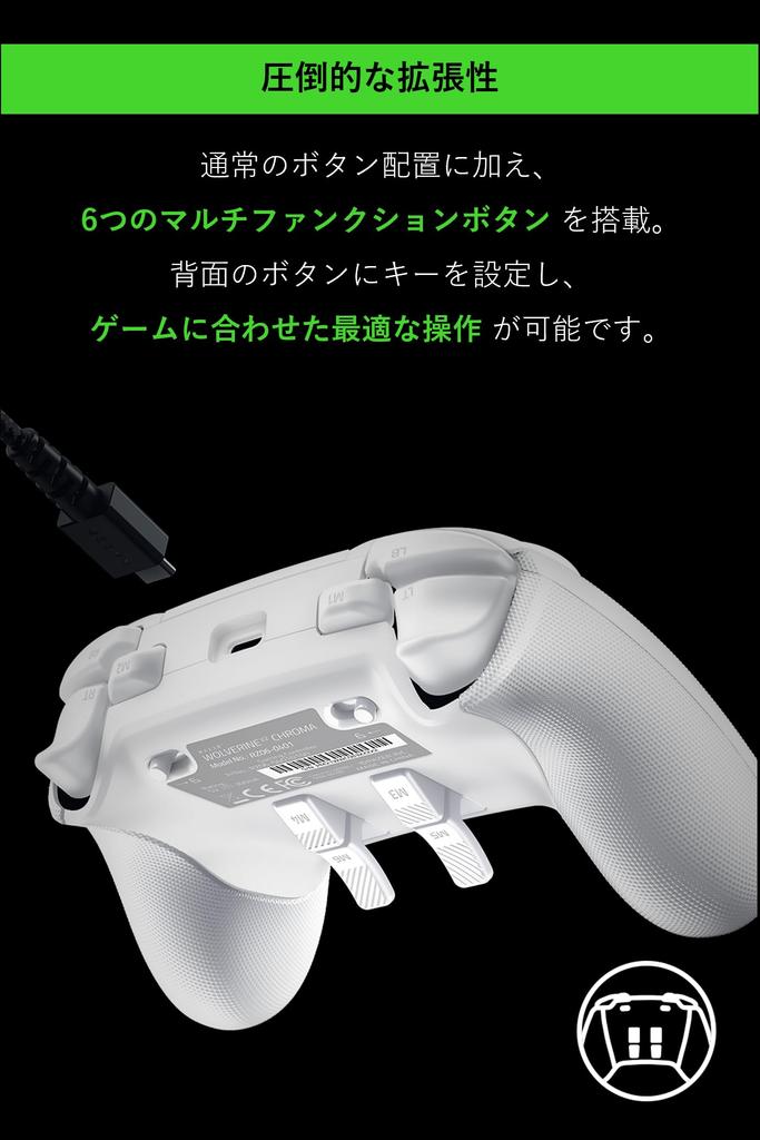 Razer Контроллер Wolverine V2 Chroma для ПК XBOX Механические тактильные кнопки действий Кнопка направления Назначаемые 6 кнопок Концентрированный огонь Choma