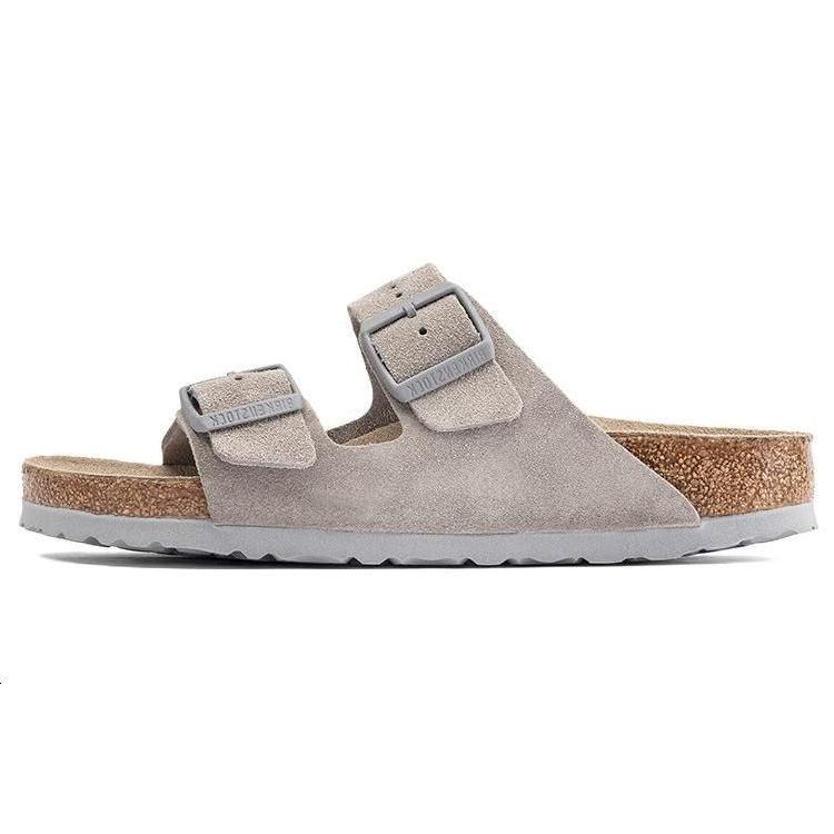 Birkenstock Arizona Мягкая стелька Замша Кожа 'Stone Coin' 1020507