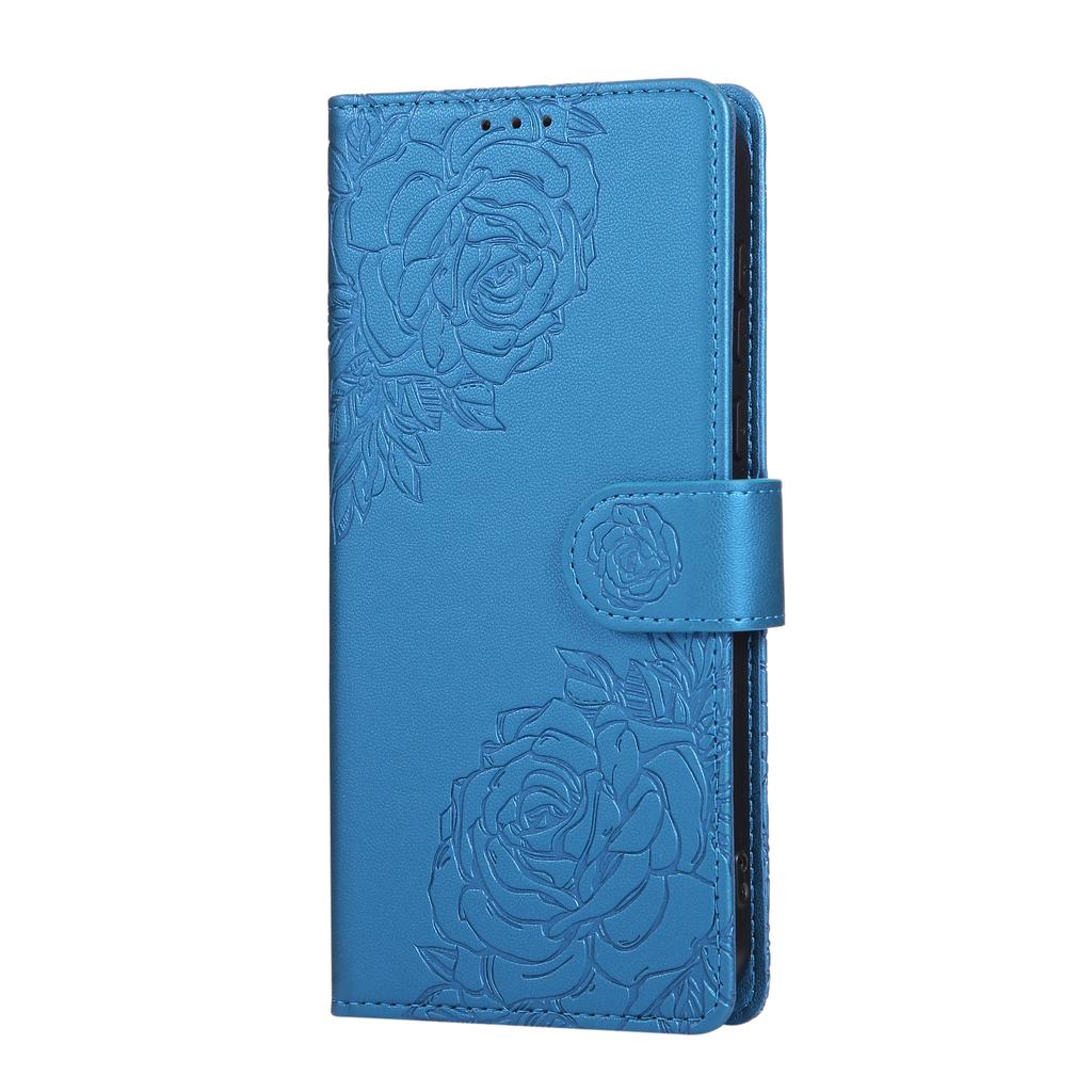 For Oppo Find X8 5G Case Rose Flower PU Leather Wallet Phone Cover with 3 Card Slots/Wrist Strap