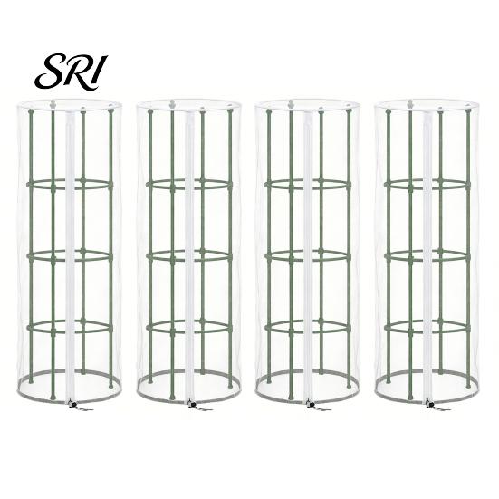 Tomato Cage Netting Garden Bird for Round Triangular Breathable Mesh Insect Barrier Fine Cover with Zipper Drawstring Plant Vertical Climbing
