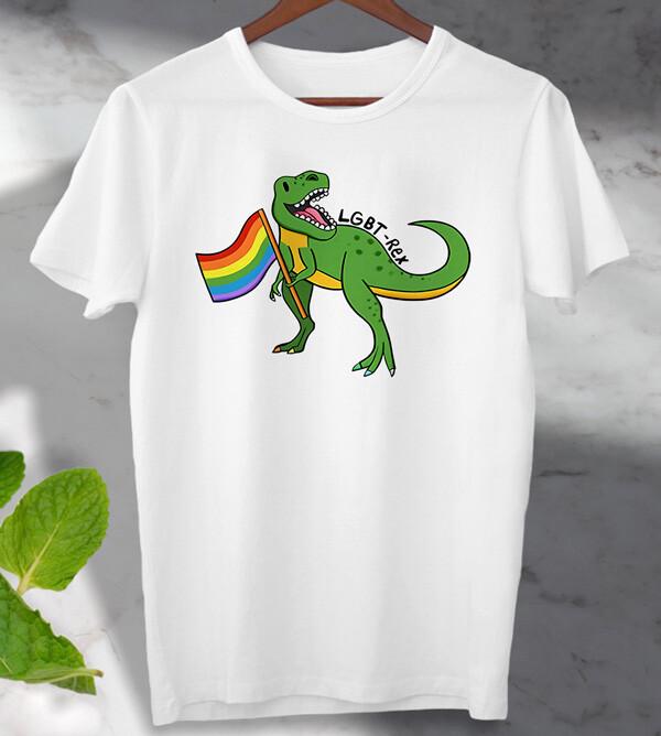 Trex T Rex LGBT Dinosaur Pride Proud T Shirt Mens Womens Tees Top Unisex Men's Ladies Top