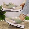 Женские кроссовки смешанных цветов на платформе, спортивная обувь, женская удобная повседневная обувь на шнуровке, женские модные нескользящие теннисные туфли