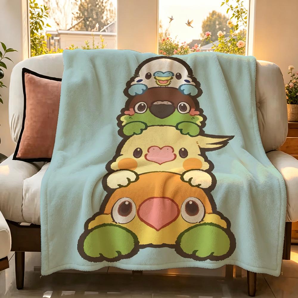 illust Y Yutoriya Throw Flannel Throw Blanket Suitable for Sofa Living Room Bedroom