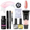 Limegirl 15ml Polygels Kit with 6W UV Led Lamp Building Gel Polish Nail Extension Slip Solution Nails Art Manicure Set