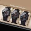 3PCS/Set Casual Silicone Band Men Sports Watches Arabic Dial Quartz Watch Reloj Hombre