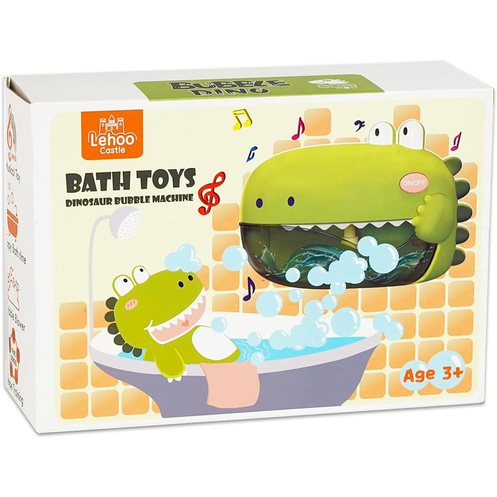 Bath Toy, Foam Machine Bath with Music, Dinosaur Bath Toy Baby with 1000+ Bubbles Per Minute