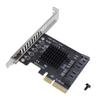 PCIE Expansion Card X4 X8 X16 To 5 Serial ATA 3.0 3.1 Port 6Gbps Plug and Play Fast Heat
