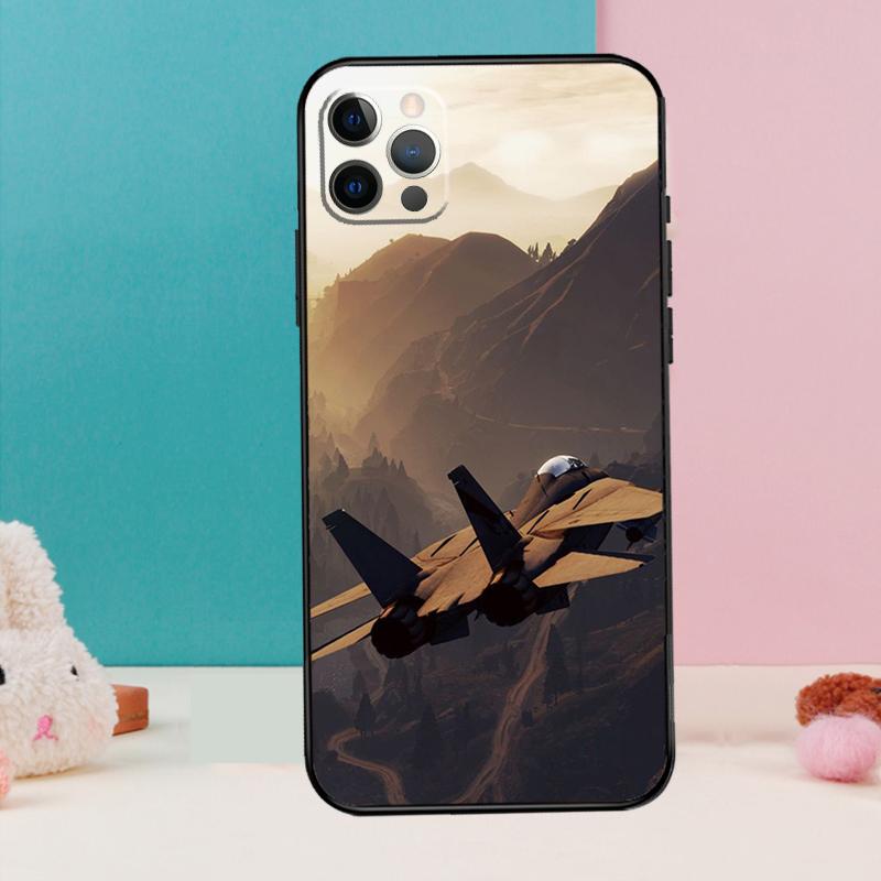 Чехол для телефона с изображением военного самолета и боевого корабля для iPhone 17 Air 16 15 13 12 11 14 Pro Max 12 13 mini 15 16 Plus 16e Cover Coque