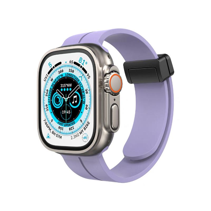 Браслет из жидкого силикона с магнитным ремешком для Apple Watch Ultra Band 44 мм, 45 мм, 49 мм, 38 мм, 40 мм, 41 мм, 42 мм, iWatch Series 7 8 se 6 5 3