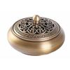 Ansimple Incense Burner (Desktop Incense Burner), Incense Burner Plate, Round Incense Burner, Copper Incense Burner, Antique Style, with Lid and Incen