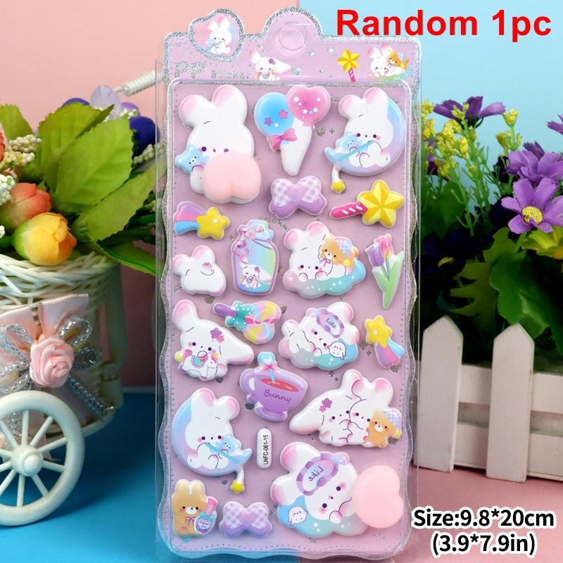 3D Cute Animal Butt Stickers Plush Pinched Happy Buttocks Sticker Stress Ease Puffy Sticker For Diy Scrapbook Phone Case Decal