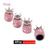DSYCAR 4Pcs Crystal Rhinestone Universal Car Tire Valve Caps Attractive Dustproof Bling Car Accessories Valve Stems 1
