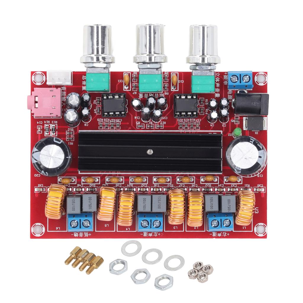 Плата усилителя 2.1 канала 2x50 Вт 100 Вт Тяжелый бас DC12-24В Цифровой усилитель мощности звука для звуковой системы
