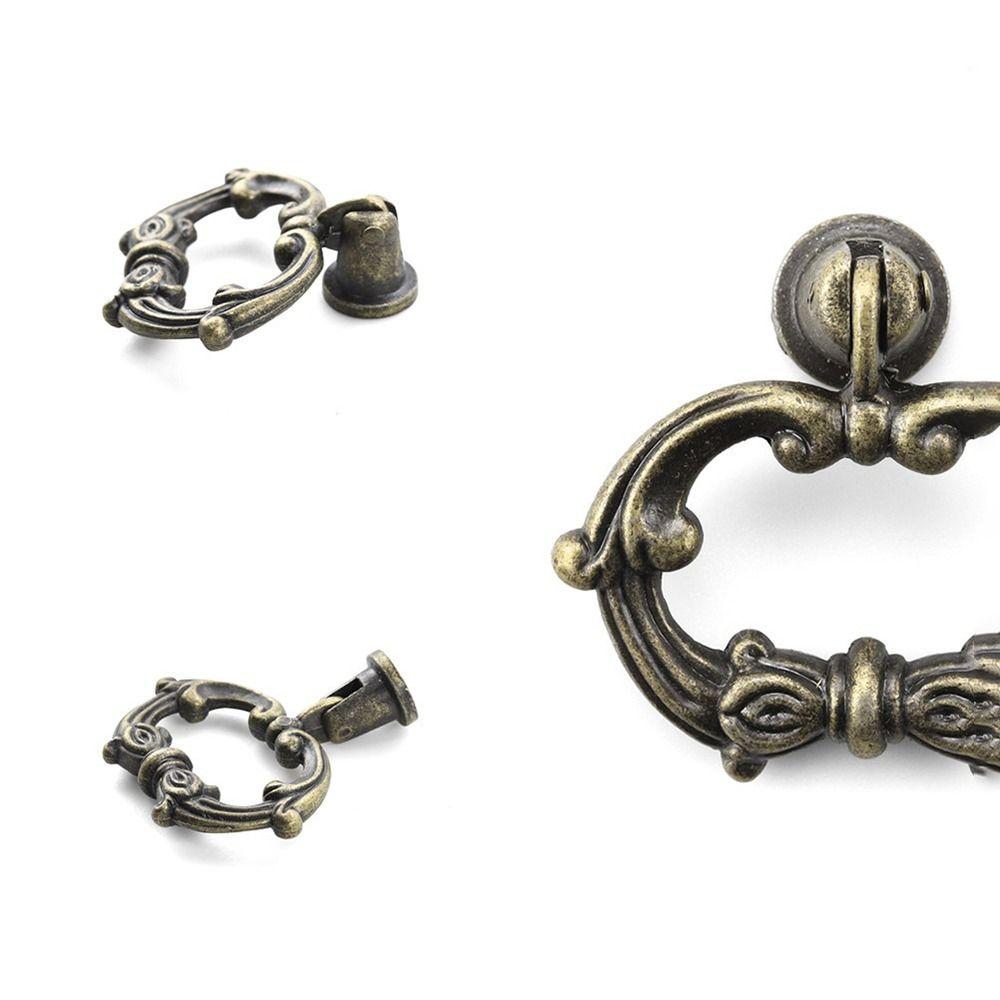 Изящная цинковая цинковая цинковая сплавная подвеска ручка китайская антикварная мебельная фурнитура комоды