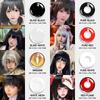 FUNSACHY 1pair Colorful Halloween Contact Lenses Anime Cosplay White Mesh Eye Lens Blind Lens Colored Contact for Party Lenses