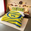 Chievo Verona Football Club Crest Bedding set (1 duvet cover, 2 pillowcases, duvet not included), Yellow Blue Soccer Badge Art Print