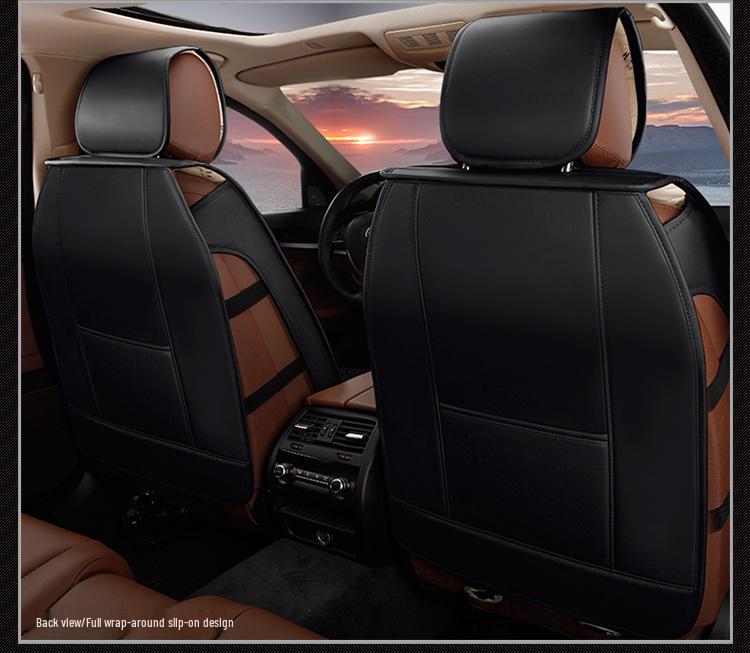 Универсальный дышащий кожаный чехол на автомобильное сиденье с поясничной поддержкой - Многоцветная летняя подушка