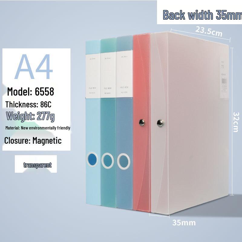 Пластиковый архивный бокс Morandi формата A4 - Прочное хранилище для студенческих файлов