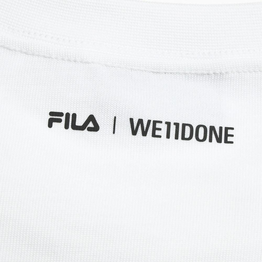 Fila × WE11DONE Женская футболка с принтом букв, короткий рукав, топы F11W626108F-WT