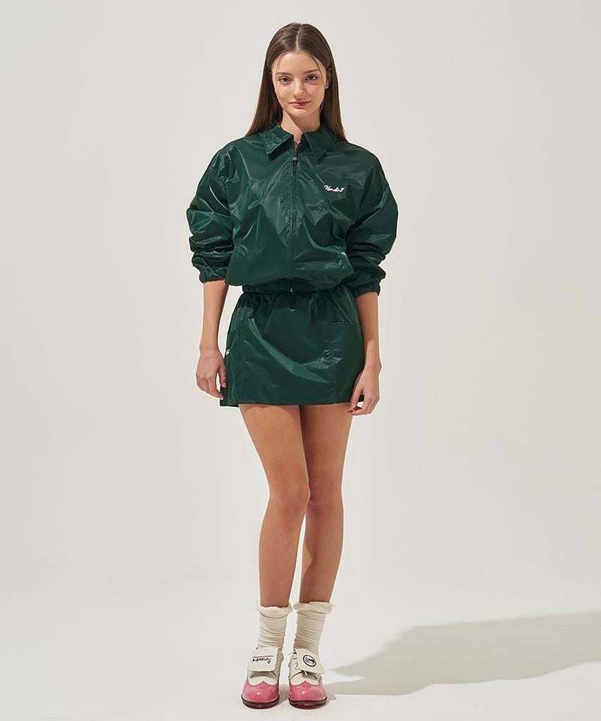 Candini Green Glossy Mini Skirt